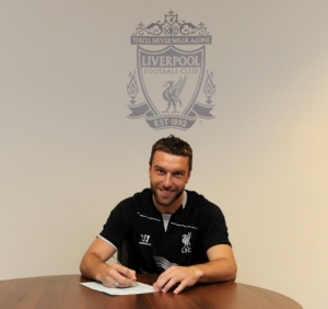 FULL CIRCLE: Lambert back at Liverpool. Where he was released from 17 years ago.